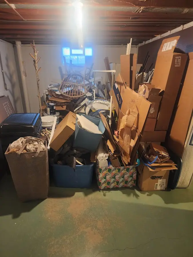 Roll-off dumpster container at job site for Yard Waste Dumpster Rental in Northbrook